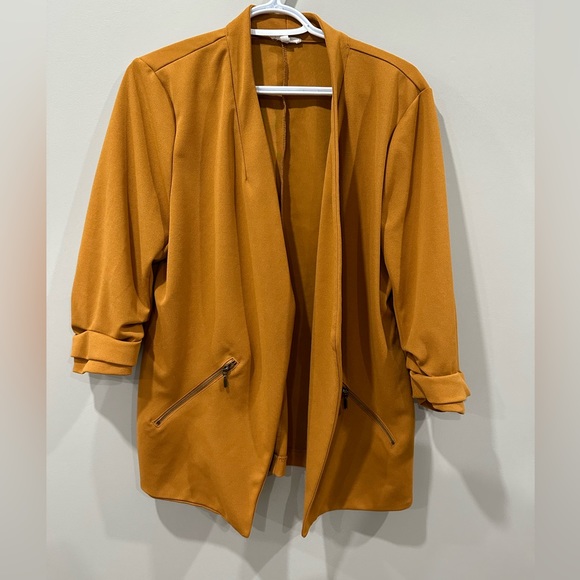 Burnt orange three quarter sleeve blazer - Picture 1 of 1